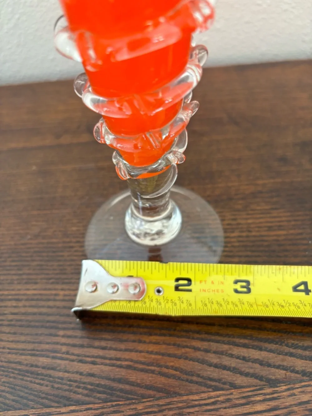 vintage Bohemian art glass vase